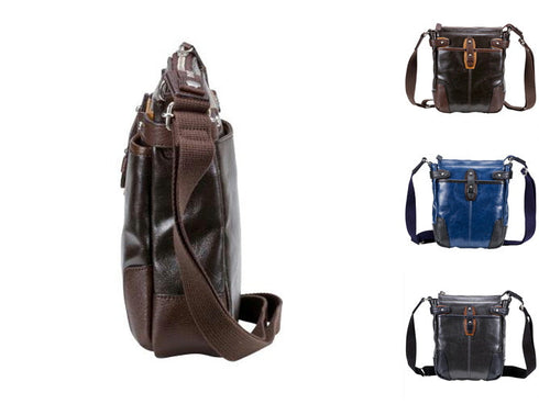 【豊岡鞄 木和田正昭商店 621215 ブルー】ORIGINAL BASIC 帆布PU×皮革ショルダーバッグ(S)